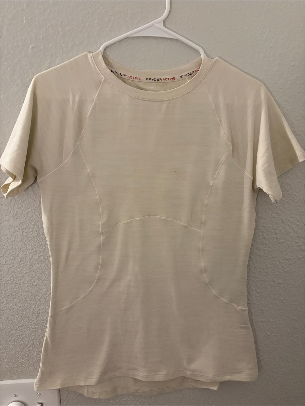 Spyder Women's Cream Short-Sleeve Active Tee